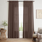Cappuccino Linen Curtains 80 Inch Length for Living Room Light Filtering Semi Sheer Curtain Back Tab Rod Pocket Luxury Modern Rustic Home Decor Neutral Drapes for Bedroom Dinner Room 52x80, 2 Panels