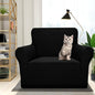 ZNSAYOTX 1 Piece Jacquard Chair Slipcovers for Living Room High Stretch Chair Covers with Arms Anti Slip Pets Friendly Couch Sofa Armchair Cover Furniture Protector (Chair, Black)