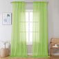 Chyhomenyc Extra Long Sheer Curtains 120 Inches Long 2 Panels Set, Light Filtering Voile Curtain Drapes for Floor to Ceiling Window Patio Sliding Door, 10FT, Lime