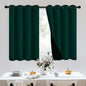 SimpleHome 100% Blackout Curtains for Bedroom,Thermal Insulated Dark Green Grommet Window Drapes Room Darkening Curtains for Living Room with Black Back,52 x 36 Inch,2 Panels