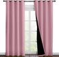 NICETOWN Crystal Pink Full Shade Curtain Panels, Pair of Energy Smart & Noise Blocking Out Blackout Drapes for Dining Room Window, Thermal Insulated Guest Room Lined Window Dressing(55 x 86 inch)