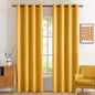 MIULEE Blackout Curtains for Bedroom Living Room Thermal Insulated Room Darkening Grommet Top Solid Light Blocking Drapery Set of 2 Window Panels 52 x 72 Inches Yellow