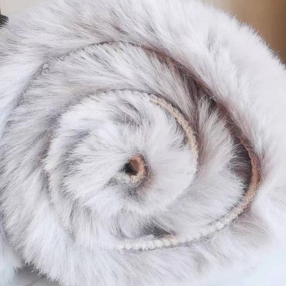 Ghouse Ultra Soft Faux Rabbit Fur Rug 5x8, Machine Washable Area Rugs for Bedroom Fluffy Rugs for Living Room, No-Shedding Carpet Sheepskin Rug Grey
