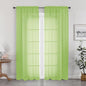 OWENIE Lime Sheer Curtains for Bedroom Living Room 72 Inches Long 2 Panels Set, Modern Light Filtering Sheer Curtain Rod Pocket Clear Drapes for Window Sliding Door, Lime, Each 42 x 72 Inch