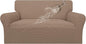 Easy-Going 100% Waterproof Oversized Loveseat Couch Cover, Dual Waterproof Sofa Cover, Stretch Jacquard Sofa Slipcover, Leakproof Furniture Protector for Kids, Pets, Dog and Cat, Camel