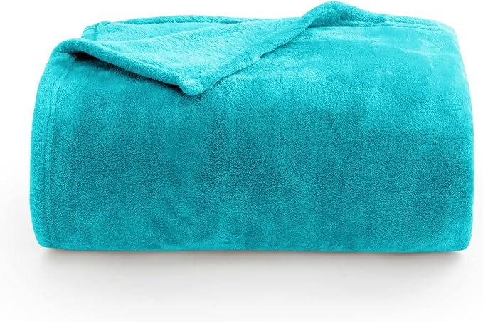 BEDELITE Fleece Blanket Teal Throw Blanket for Couch & Bed, Luxury Plush Cozy Fuzzy Blanket 50" x 60", Super Soft Warm Lightweight Throw Blanket for Travel Camping