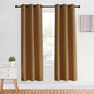 NICETOWN Bedroom Curtain Panels Blackout Draperies, Gold Brown, 1 Pair, 34 by 70-inch, Thermal Insulated Solid Grommet Blackout Curtains/Drapes