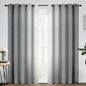 Yakamok Room Darkening Ombre Curtains 84 Inch Length, Grey and Greyish White Thermal Insulated Gradient Color Curtains,Light Blocking Grommet Window Drapes for Bedroom,62 Inch Width,2 Panels