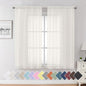 Aiyufeng Ivory Kitchen Sheer Curtains 63 inch Length 2 Panels, Rod Pocket Light Weight Soft Curtain Sheers, Voile Sheer Drapes for Basement Kitchen or Small Window Curtains, Each is 40W x 63L