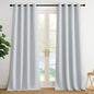 NICETOWN Room Darkening Draperies Curtains Panels, 2 Panels Greyish White W52 x L90
