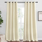 NICETOWN Beige Room Darkening Curtains 120" Long for Boho Farmhouse Home Decoration, 55" Wide, Set of 2, Window Treatment Total Privacy Drape Panels for Bedroom Guest Room