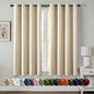 MIULEE Cream Beige Blackout Curtains for Bedroom Living Room 63 Inches Long 2 Panels, Thermal Insulated Room Darkening Drapes Solid Grommet Noise Reduction Light Blocking Window Treatments 50x63 Inch