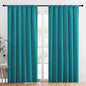 NICETOWN 2 Panels Blackout Curtains, Rod Pocket Thermal Insulated Drapes 84 inches Long, Easy-Care Modern Home Decoration Sunshades for Guest Room, Living Room, Office, 62 x 84 Inch, Peacock Blue