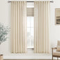 Faux Linen Beige Curtains 72 inches Long for Living Room Rustic Farmhouse Linen Drapes Semi Sheer Burlap Textured Canvas Cloth Curtain Panels Set of 2 Kahki Tan Colored