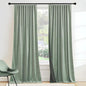 RYB HOME Auqa Velvet Curtains 84 inches Long, Room Darkening, Floor-Length, Stylish Velvet Drapes with Hook Belt for Coastal Nursery Living Room Office, 52" W x L84 L