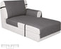 Easy-Going Reversible Chaise Lounge Couch Cover Water Resistant Sofa Cover Sectional L Shaped Sofa Slipcover with Adjustable Straps Furniture Protector for Dogs (115X34 in, Gray/Gray)