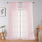 Blush Sheer Curtains for Bedroom Living Room 96 Inches Long 2 Panels, Modern Airy Soft Lightweight Rod Pocket Light Filtering Sheer Curtains Drapes, Blush, Each 59" Wx96 L Inch