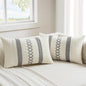 MIULEE Set of 2 Gray Boho Decorative Lumbar Pillow Covers 12x20 Inch Farmhouse Rustic Couch Throw Pillows Modern Cotton Cushion Covers Retro Cute Macrame Woven Spring Home Decor for Bed Sofa Chair