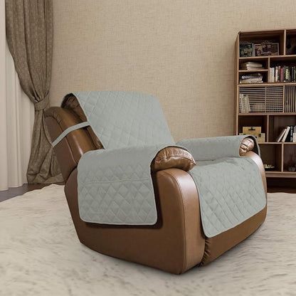 Easy-Going Oversized Recliner Chair Slipcover Reversible Sofa Cover Water Resistant Couch Cover Furniture Protector with Elastic Straps for Pets Dog (Oversized Recliner, Beige/Beige)