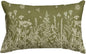 AVOIN colorlife Wildflowers Spring Moss Green Throw Pillow Cover, 12 x 20 Inch Floral Cushion Case Decoration for Home Sofa Couch