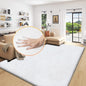 ORINOVA White Fluffy Living Room Rugs 6x9 Area Rug Washable Shag Rugs for Bedroom Faux Rabbit Fur Nursery Rug Rectangle Rug