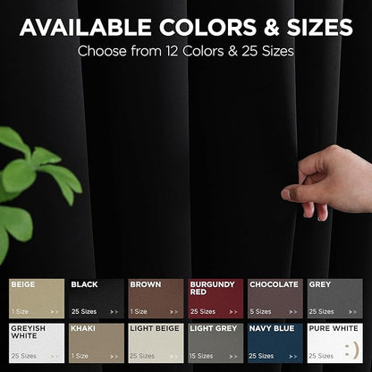 Joydeco Blackout Door Curtain for Doorway Privacy 78 Inches Long, Grommet Closet Curtain for Open Closet, Room Divider for Bedroom Living Room (Black, 40Wx78L, 1 Panel)