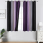 Estelar Textiler Black and Purple Ombre Blackout Curtains 45 Inch Length 2 Panels, Full Room Darkening Gradient Drapes for Kitchen, Thermal Insulated Grommet Short Curtains for Bathroom,52Wx45L