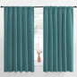 NICETOWN Blackout Curtains for Bedroom, Window Curtain Panels, Thermal Insulated Solid Rod Pocket Blackout Draperies/Drapes (Sea Teal, One Pair, 70 by 63-inch)