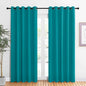 NICETOWN Blackout Draperies Curtains for Kids Room, Window Treatment Thermal Insulated Solid Grommet Blackout Drape Panels for Bedroom (Peacock Teal, Set of 2, 60 by 84 inches)