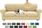 XINEAGE 2026 New 4 Pieces Extra Large Couch Covers for 3 Cushion Sofa Super Stretch Sofa Cover for 3 Large Seat Cushion Universal Fitted Slip Cover for Living Room (Beige), 91"-110"(3 Cushions)
