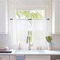 MIULEE 2 Panels Kitchen Tiers Half Window Sheer Curtains Rod Pocket Voile Drapes for Kitchen Bathroom Small Windows 29 by 45 Inch White