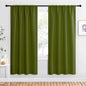 NICETOWN Blackout Curtains for Living Curtains, Olive, 2 Panels, 42 by 72, Room Darkening Window Curtain Panels, Easy-Care Solid Thermal Insulated Draperies/Drapes for Daughter Room
