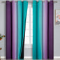 Estelar Textiler Teal and Purple Blackout Curtains for Bedroom, Thermal Insulated Drapes 108 Inches Long, Full Light Blocking Energy Saving Long Curtains for Living Room, 52Wx108L, 2 Panels