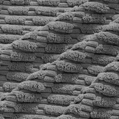 Fancy Homi 4 Packs Dark Grey Decorative Throw Pillow Covers 24x24 Inch for Couch Bed, Rustic Modern Farmhouse Boho Home Decor, Soft Plush Corduroy Gray Cute Square Accent Cushion Case 60x60 cm