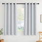 NICETOWN Room Darkening Draperies Curtains Panels, 2 Panels Greyish White W52 x L63
