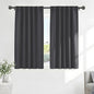 PONY DANCE Blackout Window Curtains - Short Gray Thermal Insulated Drapes Back Tab/Rod Pocket Room Darkening Panels Energy Saving for Bedroom/Bathroom, 42 W x 54 L, Grey, 1 Pair