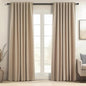 Topfinel Blackout Linen Blend Curtains 84 inch Long 2 Panels,Back Tab with Hooks,Light Blocking Thermal Insulated Draperies Modern Farmhouse Textured Curtains for Living Room Dining Room,Tan Camel