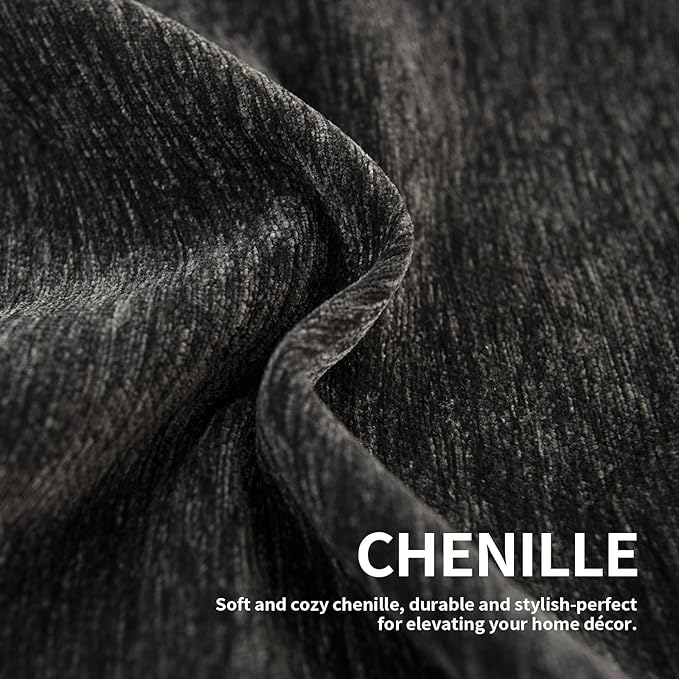 Couch Cover for Dogs, Boho Sofa Covers for 3 Cushion Couch, Chenille Sofa Slipcover for Pets Washable, L-Shape Sectional Couch Cover Soft Throw Blankets with Tassels(71x134,Charcoal Grey)