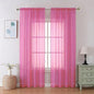 Aiyufeng Hot Pink Sheer Curtains 84 Inches Long 2 Panels Set for Living Room, Light Filtering Window Sheer Drapes for Bedroom, Each 42" W x 84" L