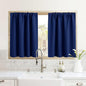 RYB HOME RV Curtains for Camper Windows, Mini Small Thermal Insulated Sunlight Heat Blocking Blackout Privacy Portable Curtains for Travel Trailer, Width 34 by Length 24, Marine Blue, 2 Panels