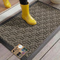 GORILLA GRIP 100% Waterproof All-Season WeatherMAX Doormat 35x23, US Designed Natural Rubber, Stain and Fade Resistant, Low Profile Indoor Outdoor Door Mats, Easy Clean Patio Mat, Slate Geometric