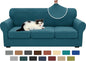 XINEAGE New 4 Pieces Couch Covers for 3 Cushion Couch Super Stretch Thick Soft Sofa Cover Anti Slip Sofa Slipcover Dogs Cats Furniture Protector (Peacock Blue, 71"-91")