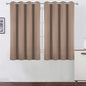 LEMOMO Cappuccino Blackout Curtains/52 x 45 Inch Length Set of 2 Panels Grommet Short Bedroom Curtains