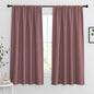 RYB HOME Blackout Curtains for Bedroom Living Room 63 inches Long, Thermal Insulated Privacy Rod Pocket Drapes for Nursery Office Home Theater, Width 34 by Length 63, Dusty Rose, 2 Panels