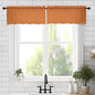 Chyhomenyc Sheer Valances for Windows 2 Pack, Small Window Curtains for Living Room Bathroom Cafe Laundry Basement, Modern Top Dual Rod Pocket Voile Curtain, 42W x 18L inches, Orange