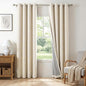 100% Blackout Shield Linen Blackout Curtains for Bedroom, Butter Cream Grommet Curtains for Living Room, Thermal Insulated Room Darkening Drapes for Nursery, Boho Home Decor, 50" W x 96" L, 2 Panels