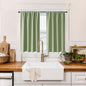 RYB HOME 100% Blackout Basement Curtains 36 inches Long, Heat & UV Blocking Total Room Darkening Noise Reducing Curtains for Bathroom RV Campers, Sage Green, 2 Panels Set