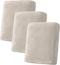 H.VERSAILTEX Velvet Stretch Couch Cushion Cover Plush Cushion Slipcover for Chair Loveseat Sofa Cushion Furniture Protector Seat Cushion Sofa Cover (3 Piece Sofa Cushion Covers, French Oak)