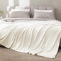 BEDELITE Fleece Blankets Queen Size Cream Throw Blankets for Bed, Luxury Plush Cozy Fuzzy Blanket 90x90 inches, Super Soft Warm Lightweight Throw Blanket All Seasons Suitable