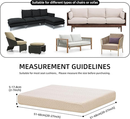 Outdoor Cushion Covers Set,8PCS Patio Furniture Couch Seat Slipcovers, Replacement for Sofa Sectional Chair(Cover，Only)